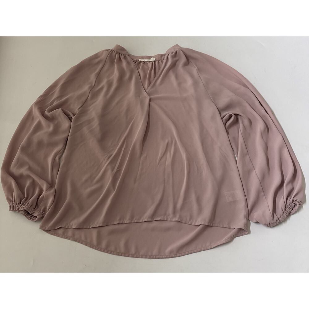 LUSH Pink Blouse Women's Size Small Flowey Top BOHO Business Casual